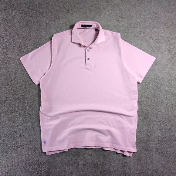Greyson Pink Performance Polo Shirt Men’s Medium brrr° Cooling Tech Golf Preppy - Picture 1 of 9